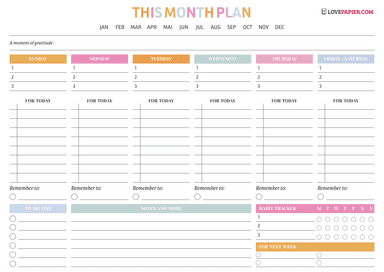 Enhanced Weekly Layouts