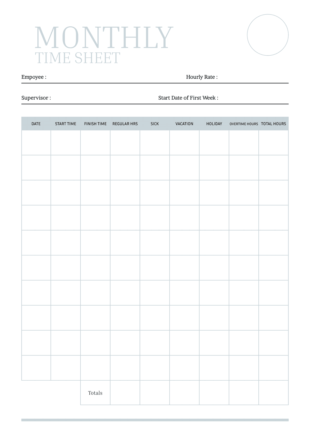 Elegant Minimalist Blue