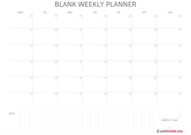 Monthly Notes & Ideas