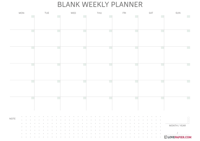 Printable Weekly Planner – 40+ PDF Free Templates